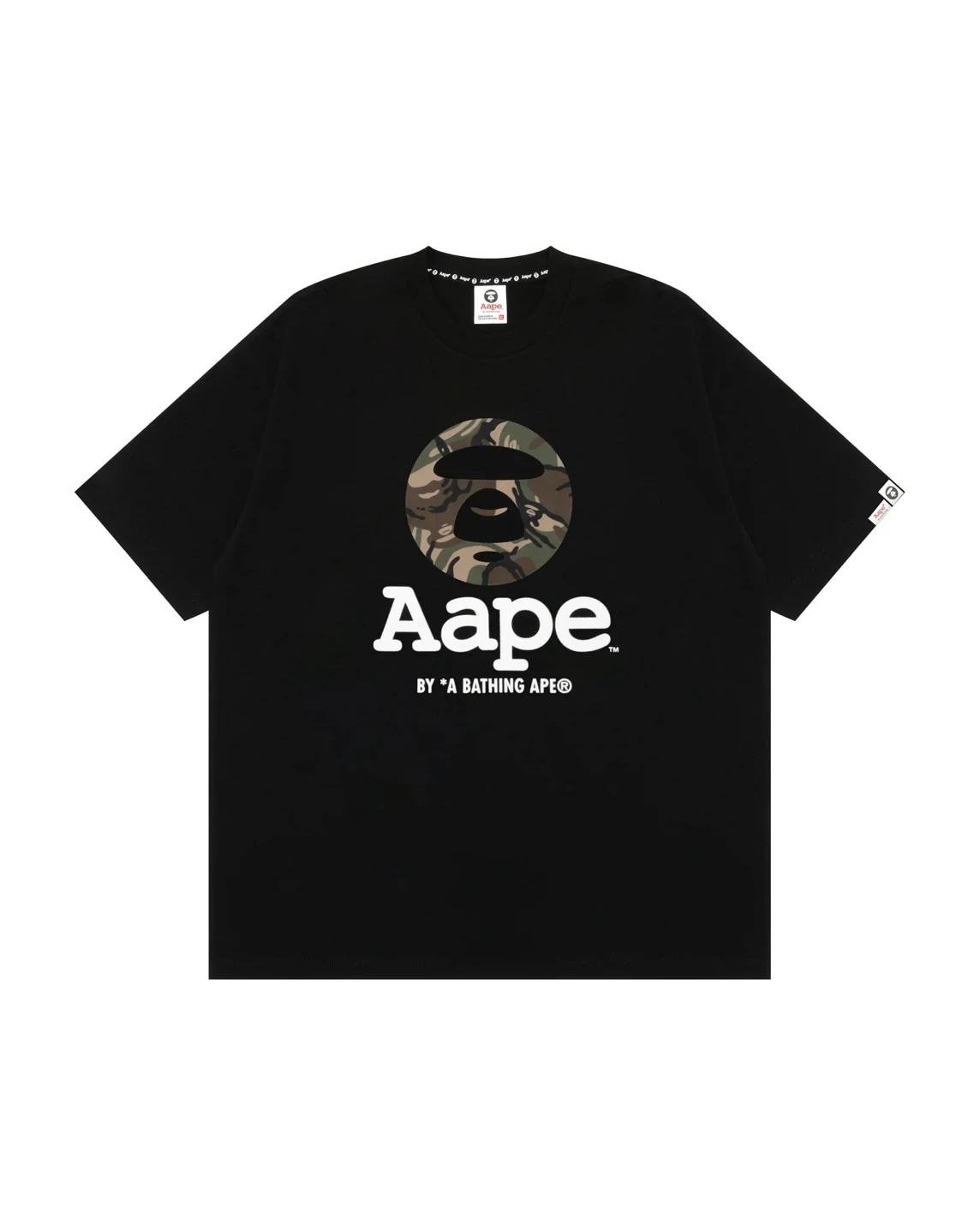 『預購』AAPE ·迷彩徽章短袖(黑/白)
