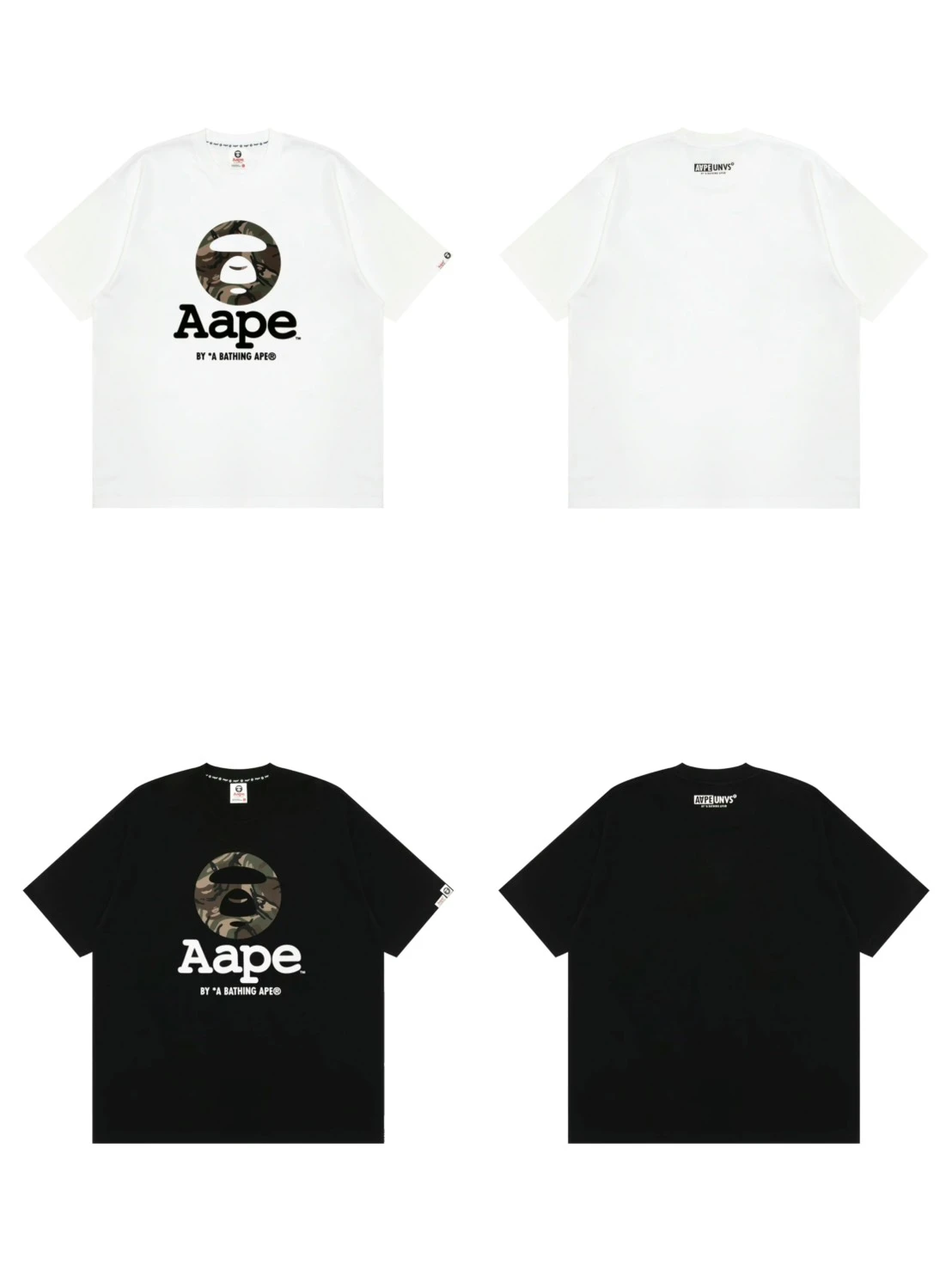 『預購』AAPE ·迷彩徽章短袖(黑/白)