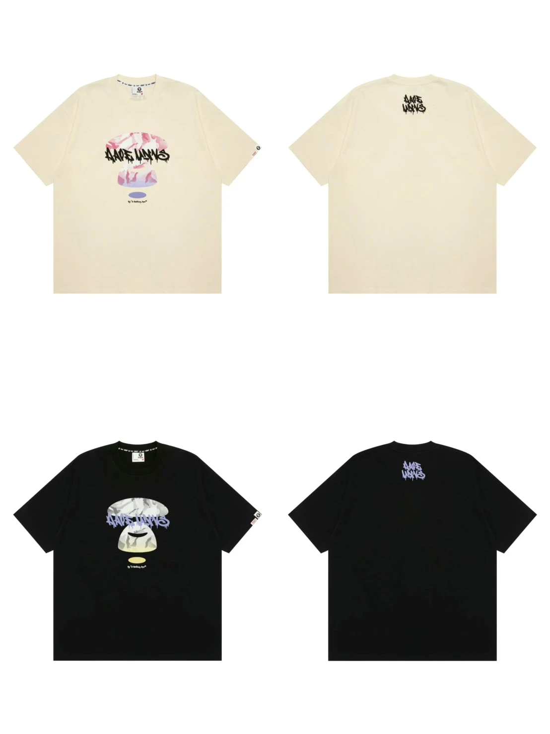 『預購』AAPE ·雲霧猿影短袖(黑/米白)