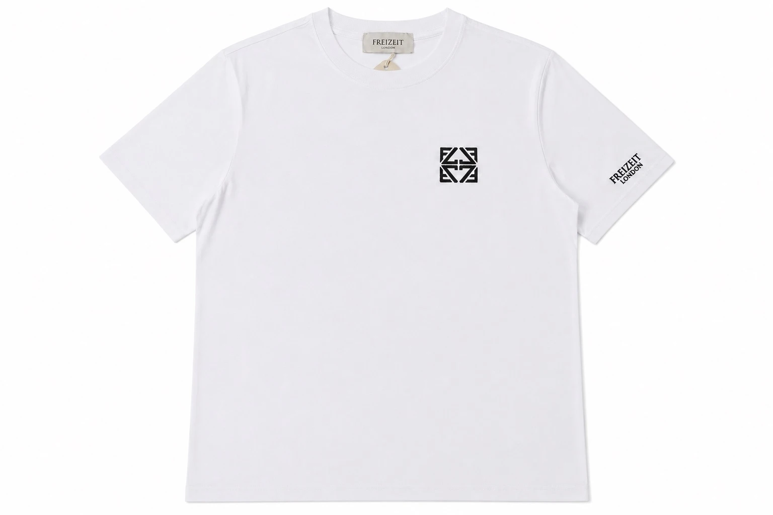 【Freizeit費瑞特】童裝刺繡Logo｜短袖(白)