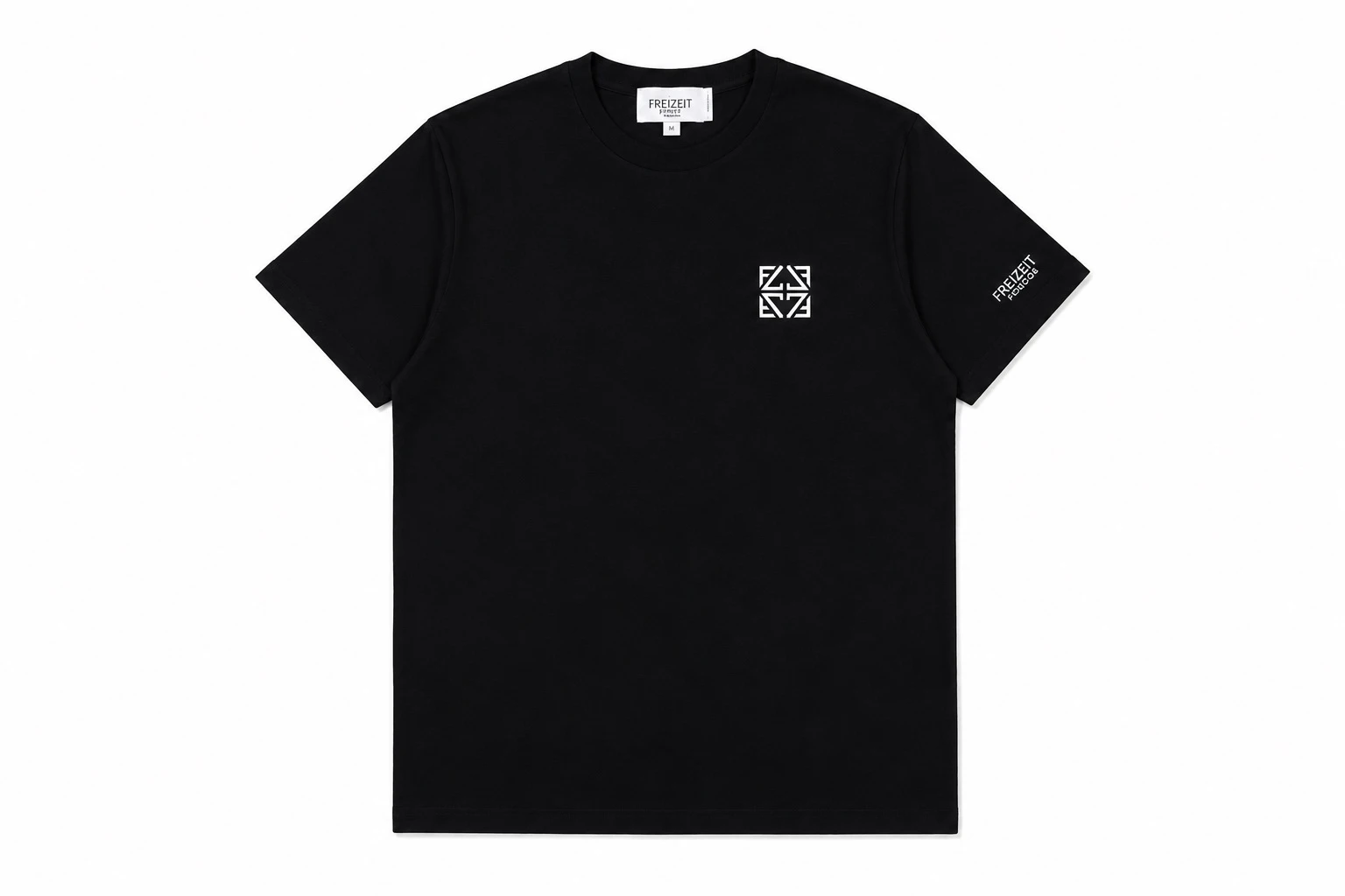 【Freizeit費瑞特】童裝刺繡Logo｜短袖(黑)
