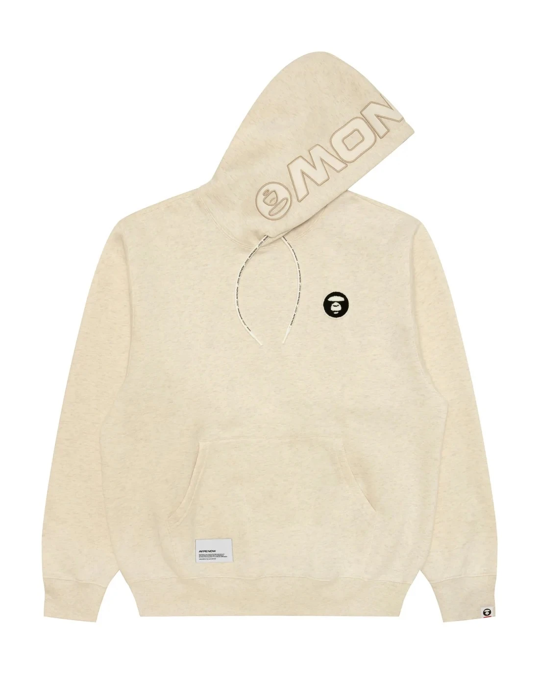 AAPE· 毛巾繡徽章連帽衛衣(米黃色)
