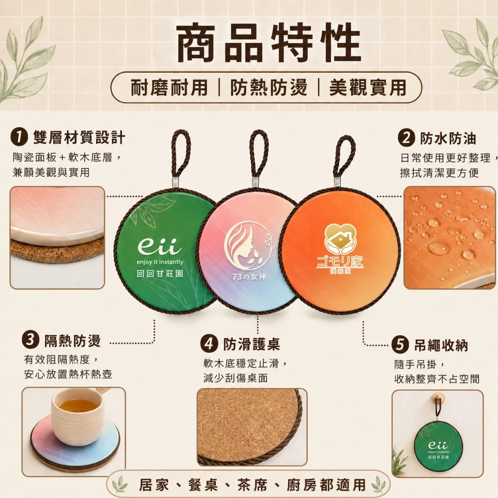 可掛式雙層隔熱墊/入