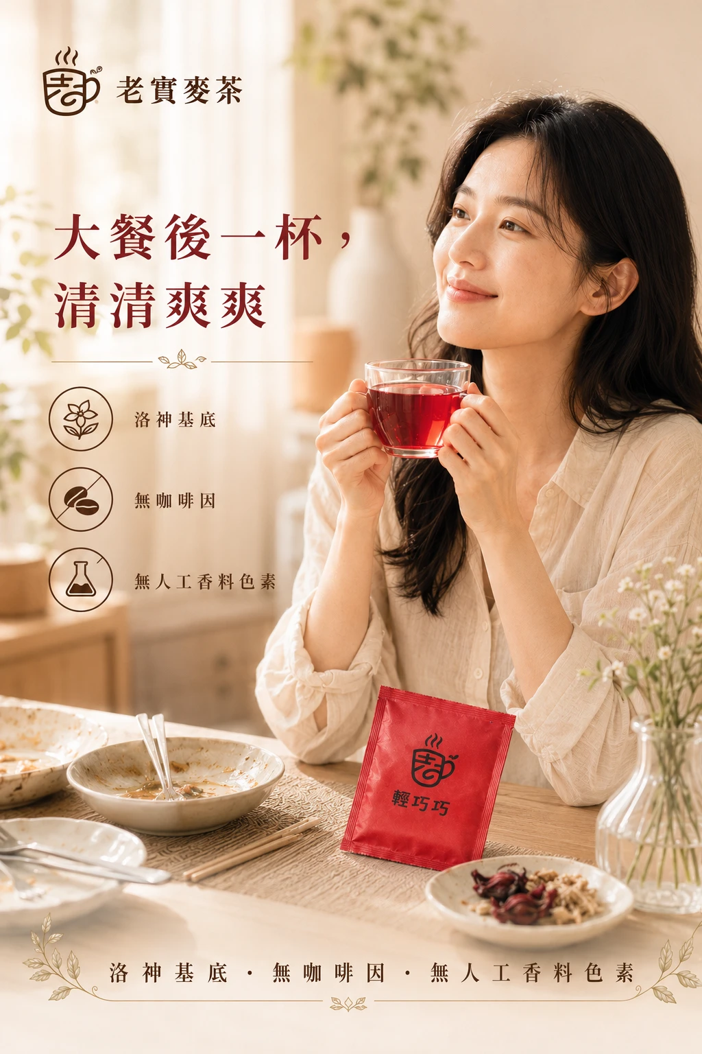 輕巧巧｜洛神漢方茶包・無咖啡因