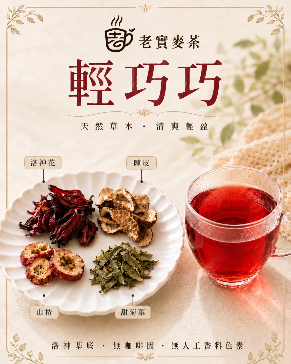 輕巧巧｜洛神漢方茶包・無咖啡因