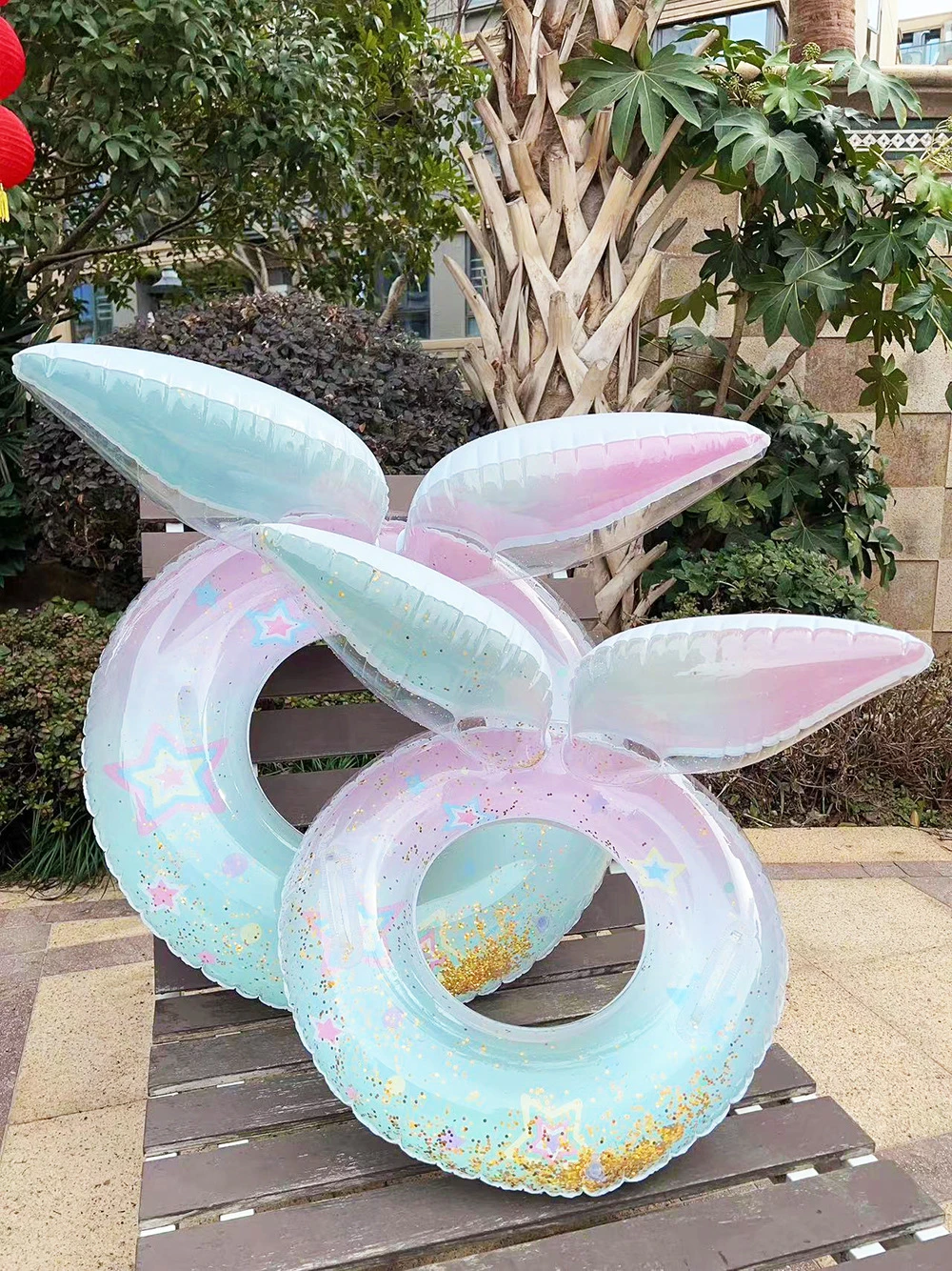 糖果色美人魚泳圈