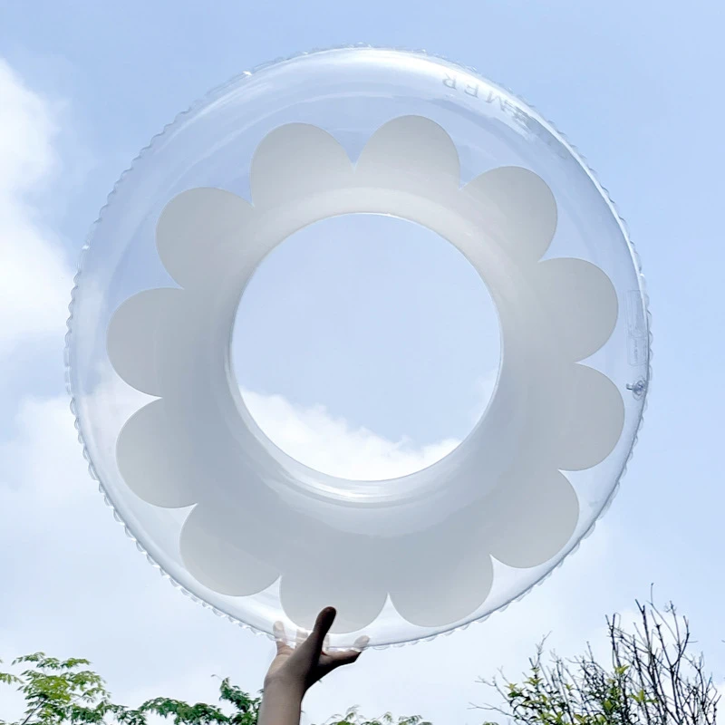 透明白色小花泳圈