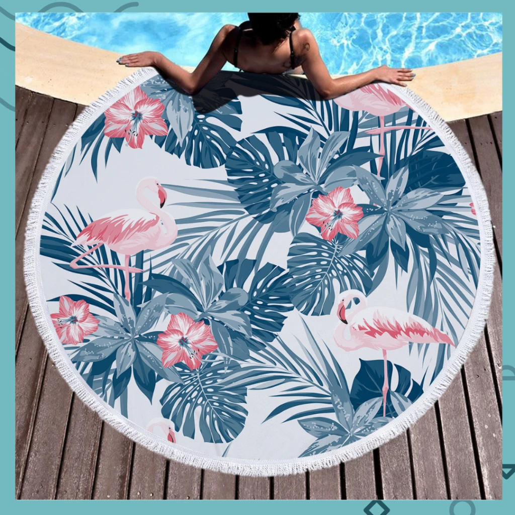 細葉火烈鳥沙灘巾