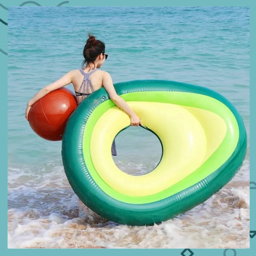 酪梨泳圈浮排沙灘球