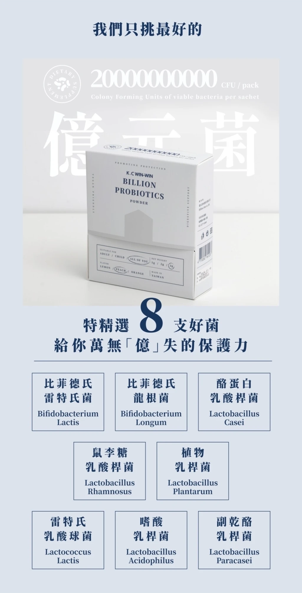 KCWINWIN 億元菌 益生菌｜水蜜桃口味