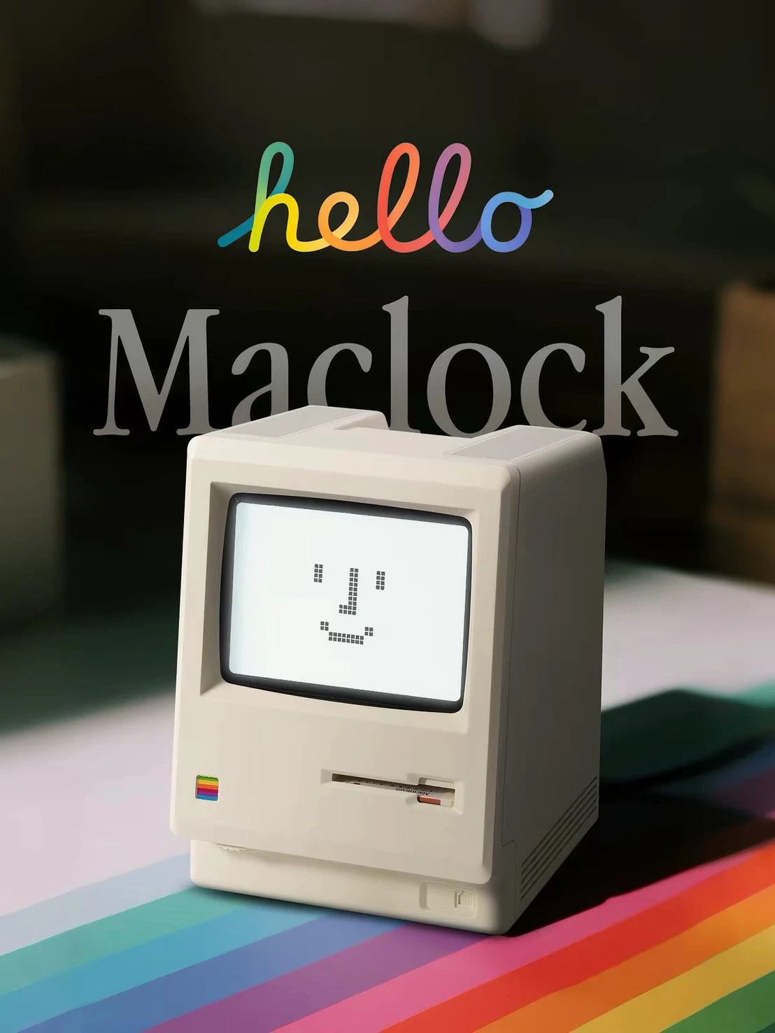 預購-Maclock麥金塔復古電腦桌面時鐘