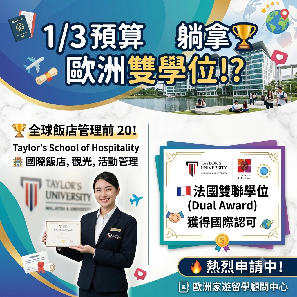 🌍 誰說留學一定要賣地？馬來西亞這間大學，讓你用 1/3 的預算躺拿「歐洲雙學位」！