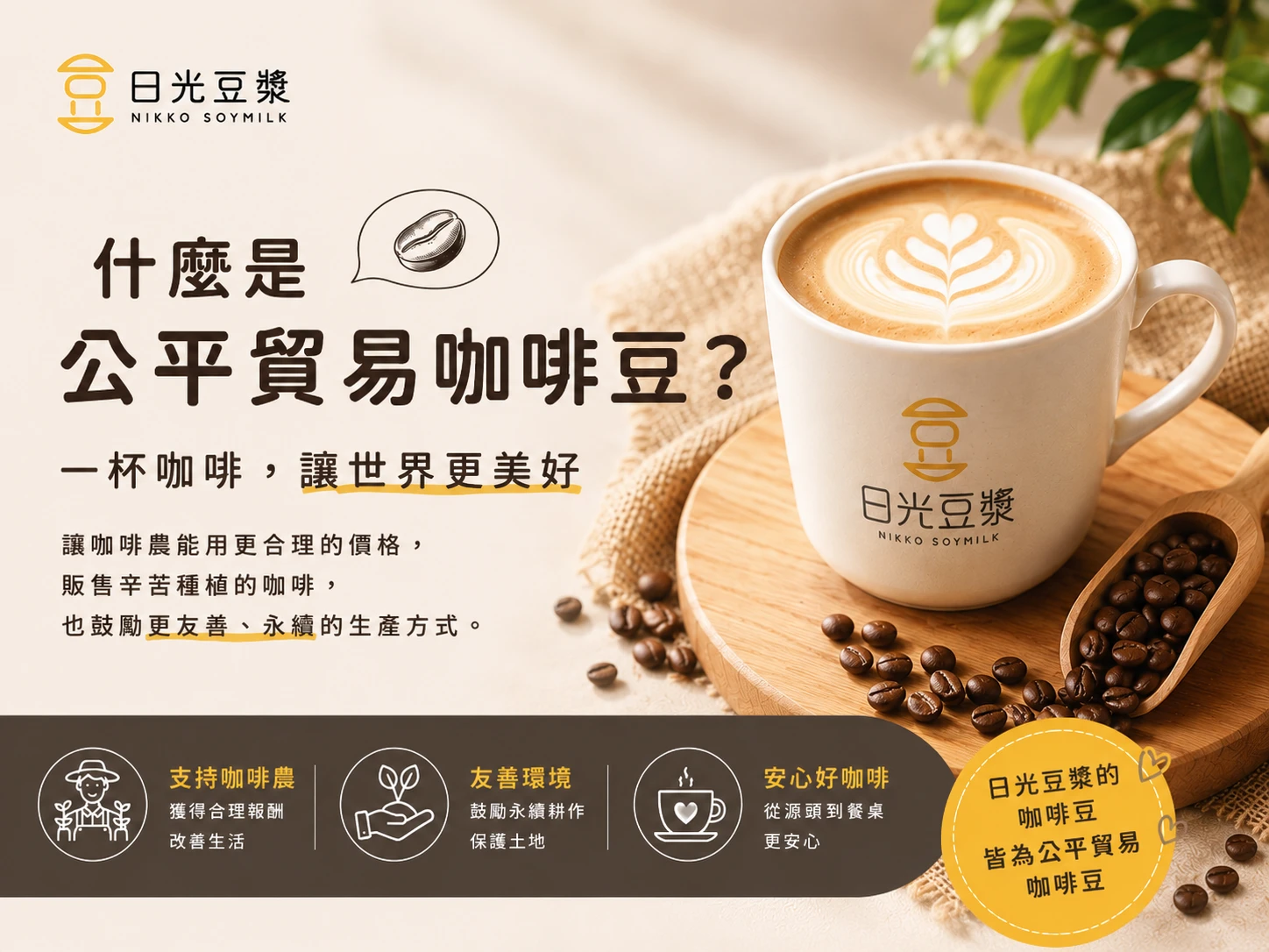 ☕什麼是公平貿易咖啡豆？為什麼日光豆漿選擇使用公平貿易咖啡？