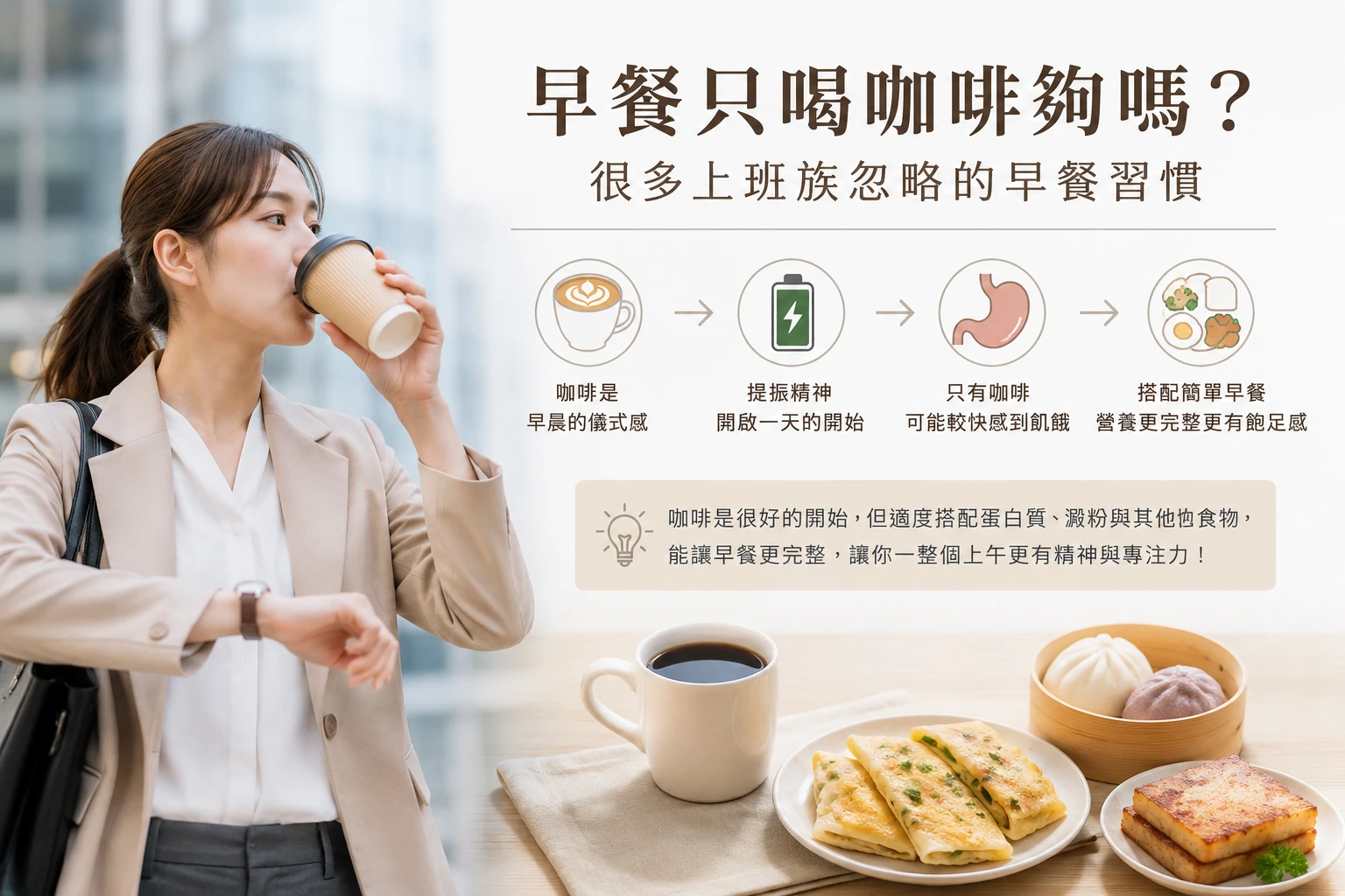 ☕早餐只喝咖啡夠嗎？很多上班族忽略的早餐習慣