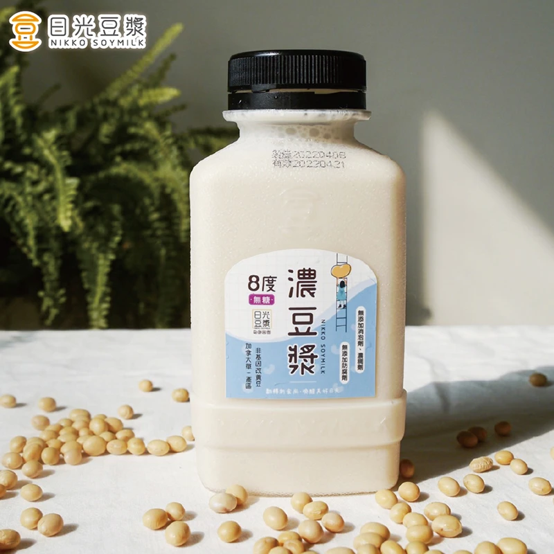 無糖8度濃豆漿（400ml）｜非基改黃豆・濃醇豆香｜日光豆漿｜門市自取