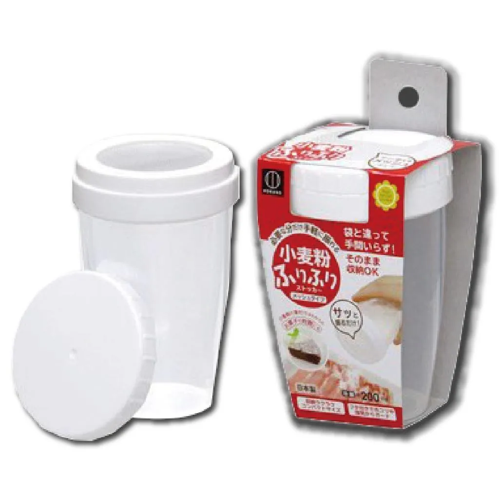 日本製 KOKUBO 小久保 200ml 篩粉罐 【OZ】淀粉罐 調味罐 有篩網 有蓋 防潮 防塵 【A0324】