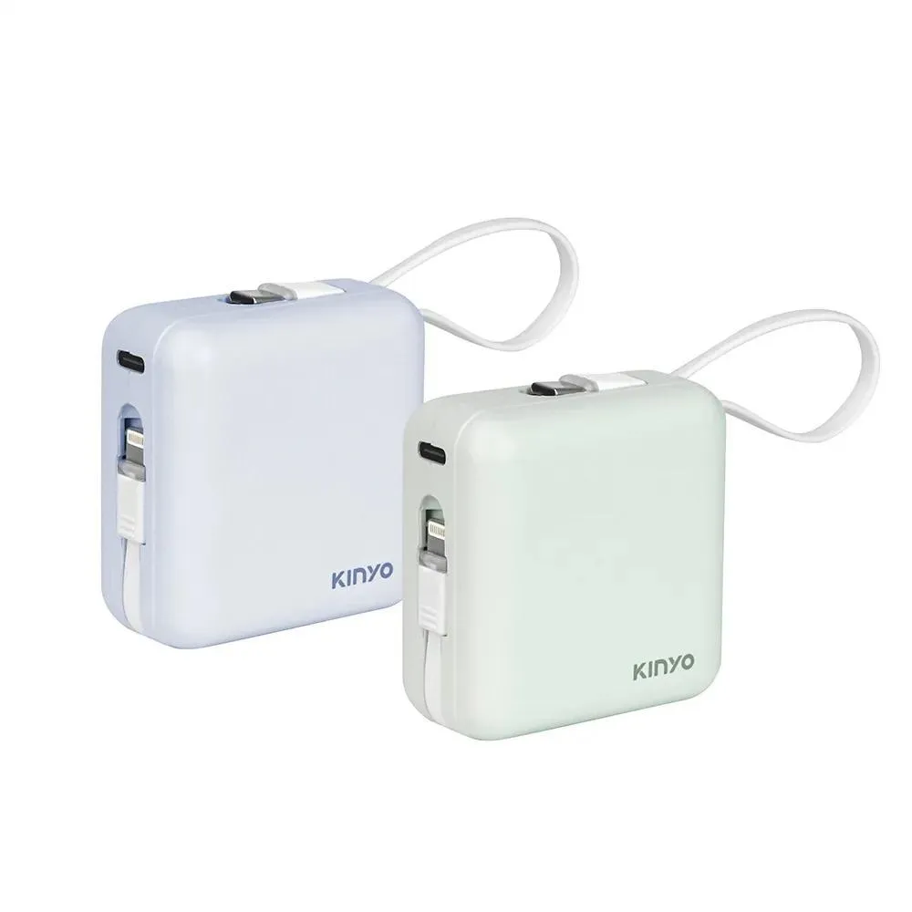 KINYO 大方塊 行動電源 10000mAh 雙線夾心隨手充 充電寶 行動電池 充電行動電源 kpb-2303