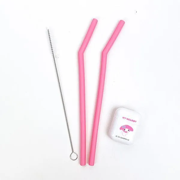 發票🌷日本 正版 三麗鷗 米飛兔 環保 軟吸管 環保吸管 好收納 方便攜帶 庫洛米 美樂蒂 大耳狗 吸管 重複使用