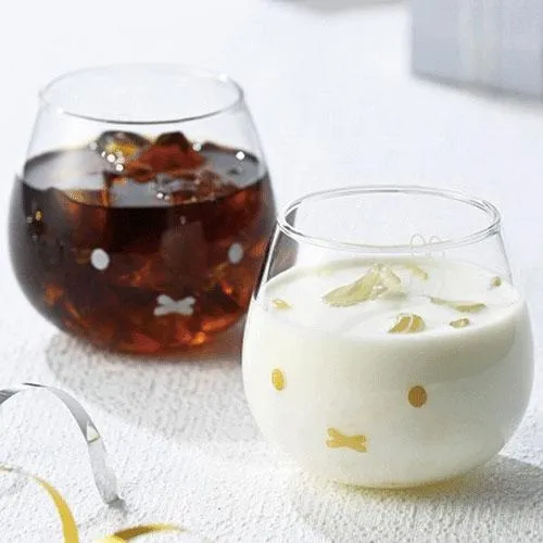 米菲兔 玻璃杯 對杯組禮盒 兩入組 米飛兔 miffy 不倒翁杯  圓底 水杯 杯子 飲料 送禮禮物
