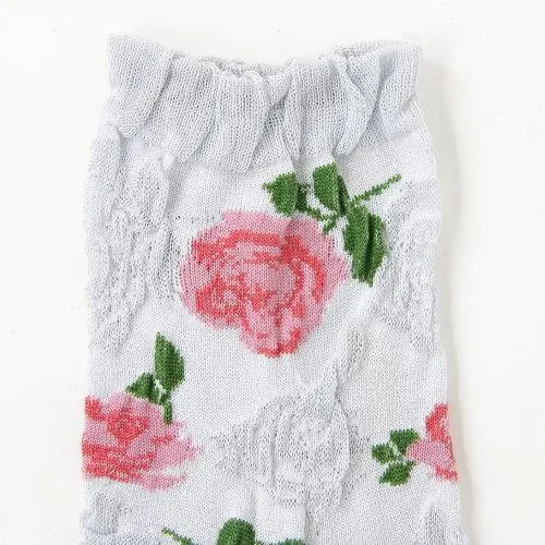 現貨🌷花日屋＊日本製 玫瑰襪 立體花紋 長襪 日本進口 消臭襪 透氣襪 靴上襪膝上襪 薔浪漫日系復古泡泡口襪 襪子