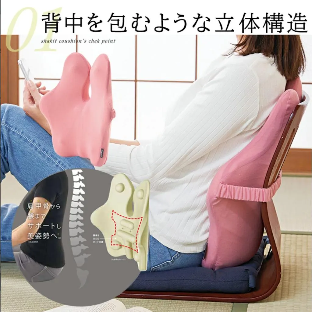 發票🌷日本 背部 腰部 舒壓靠墊 靠枕 腰部靠墊 椅墊 矯正 駝背 舒壓 背部 枕頭 辦公 居家 久坐
