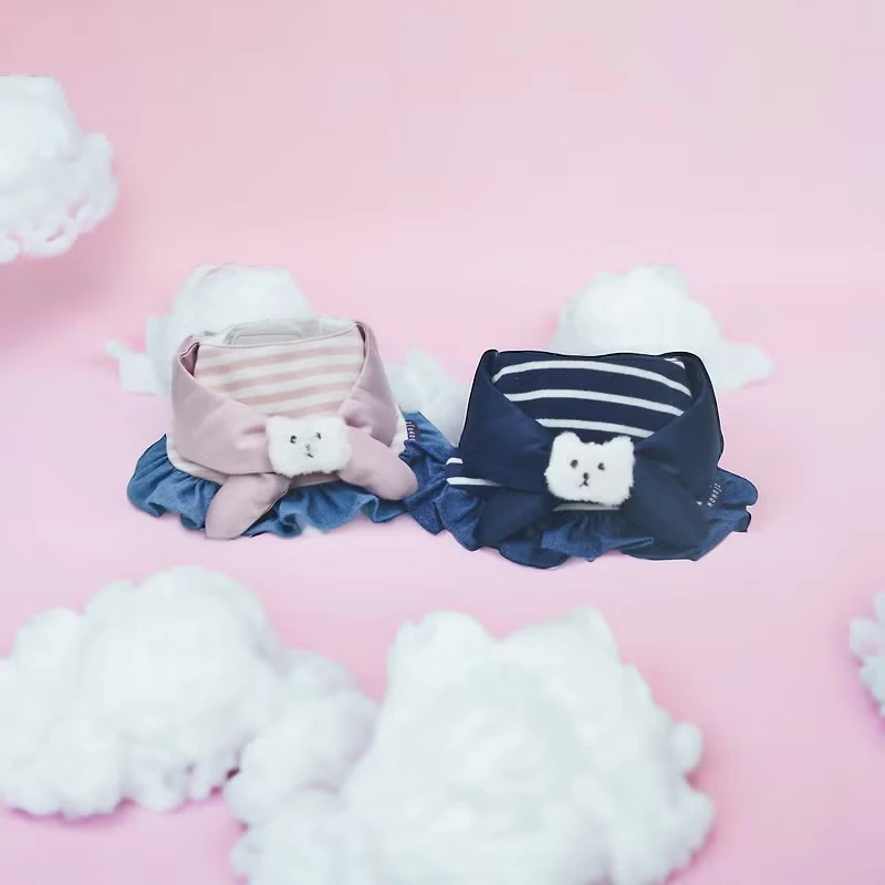 【MOMOJI】 寵物時尚圍兜 - BEAR MICHELLE 小熊米雪