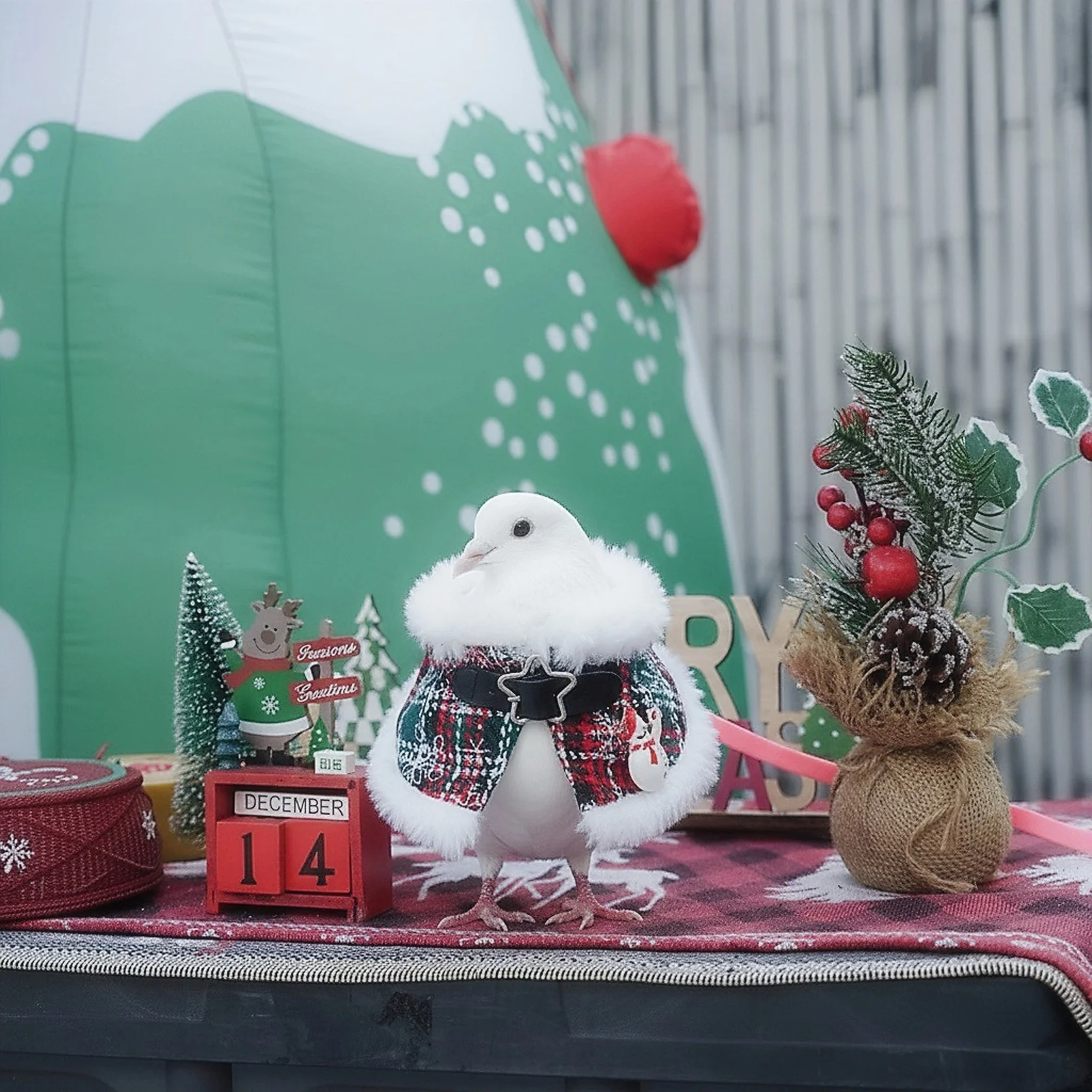 【MOMOJI】寵物領巾 | 節日 聖誕節 |Jordan | 雪花格紋