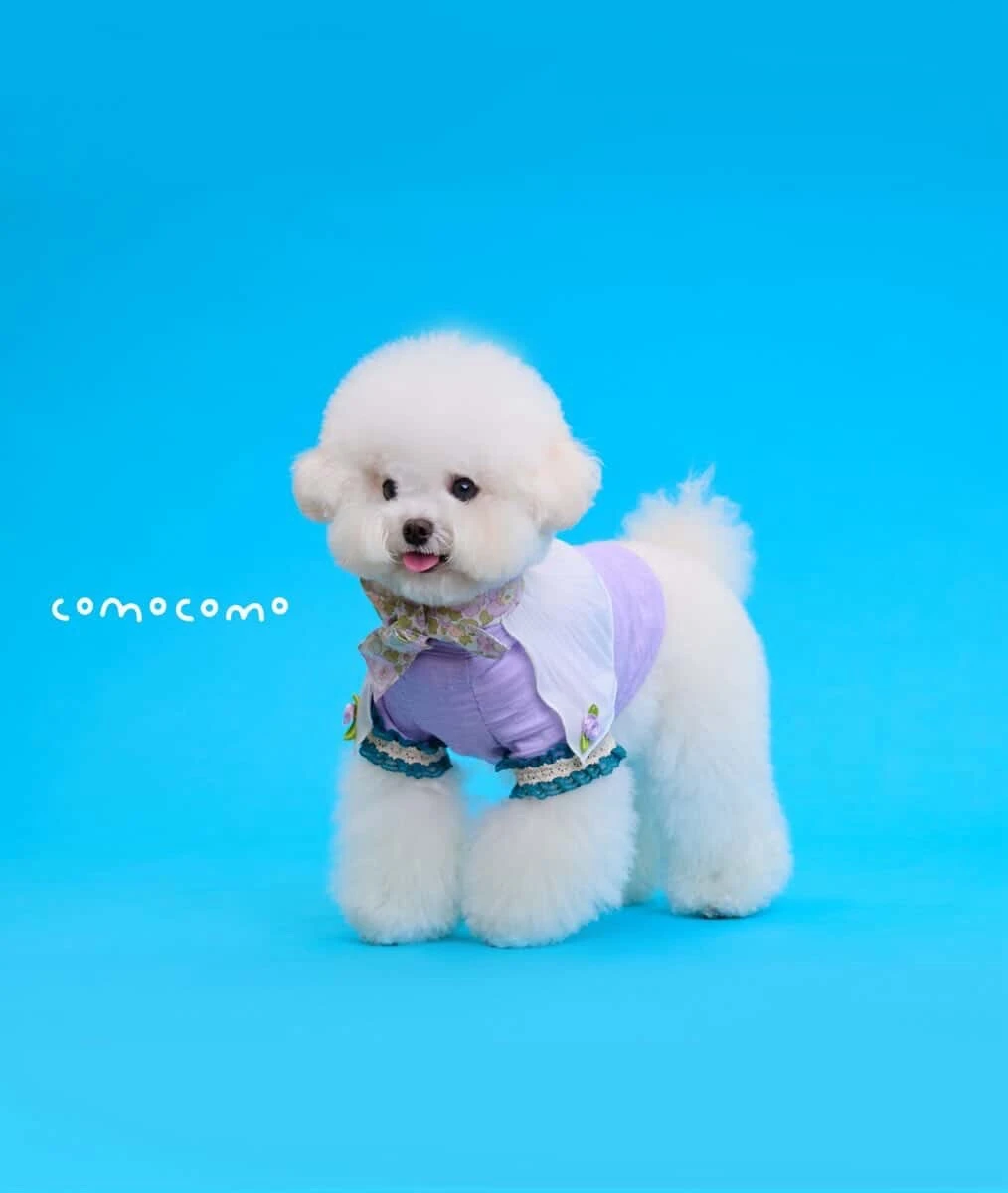 【COMOCOMO】Liberty pleats cape 紫碎花百摺裙(可當披肩使用)