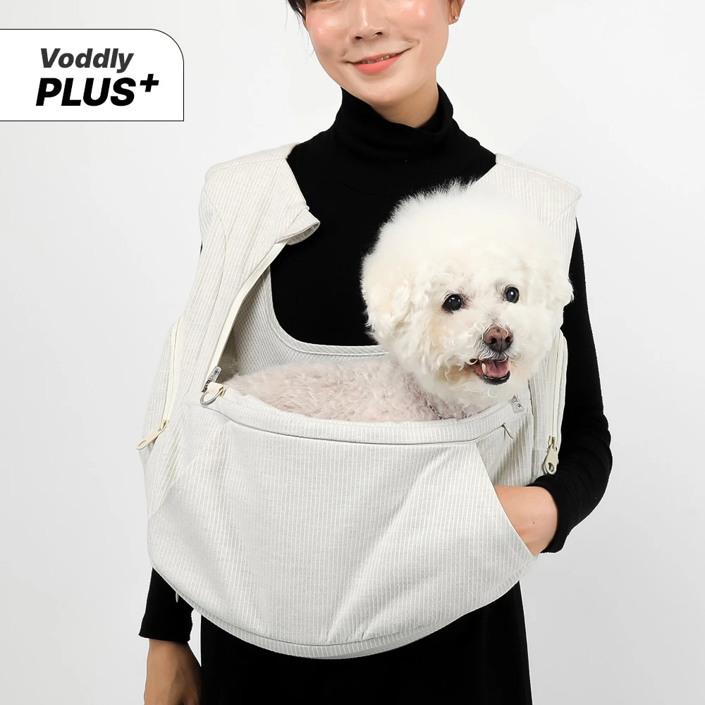 【RITOGATO】Vodlly Plus+  |雲朵前背包Plus版| 條紋淺灰