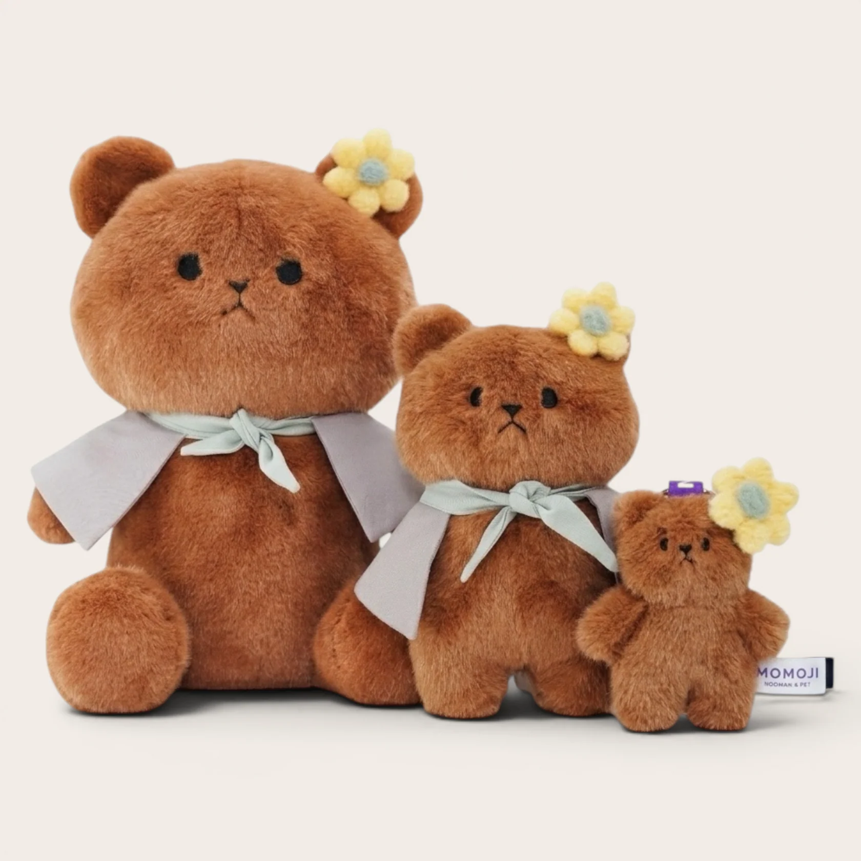 【MOMOJI】桃子熊家族| 毛絨娃娃 | 掛飾&玩具 | 野餐冒險家棕熊