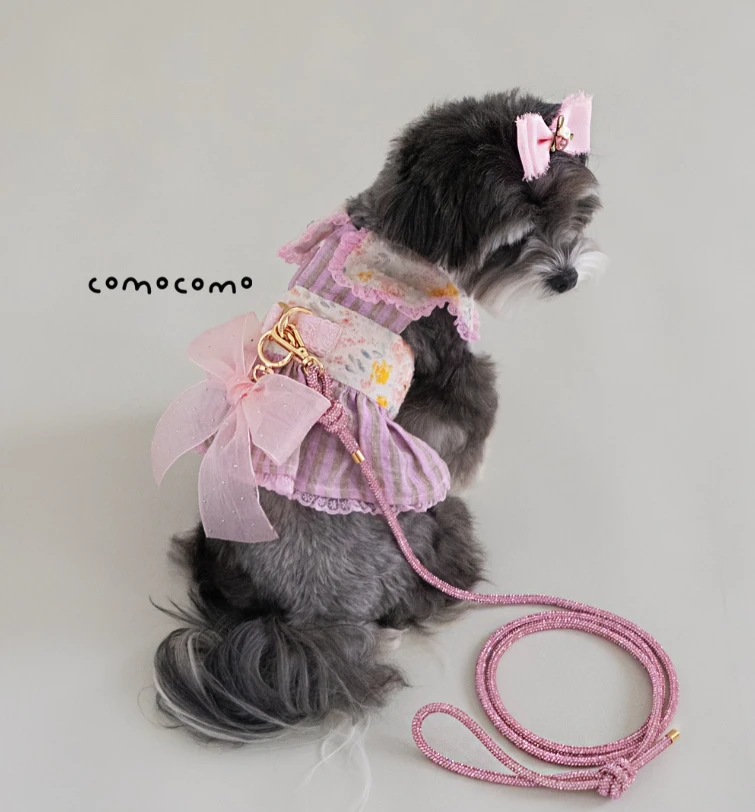 【COMOCOMO】Pink Bling Leash