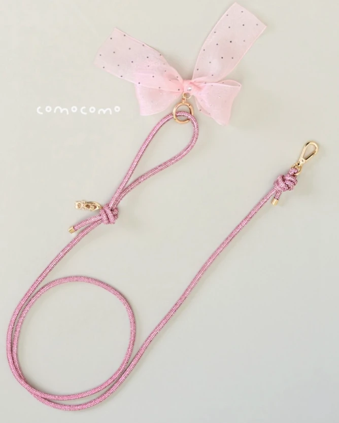 【COMOCOMO】Pink Bling Leash