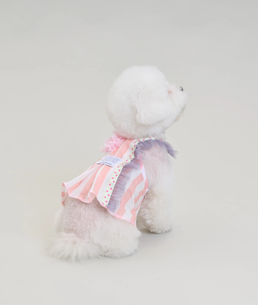 【COMOCOMO】Peach Linen 亞麻桃氣禮服
