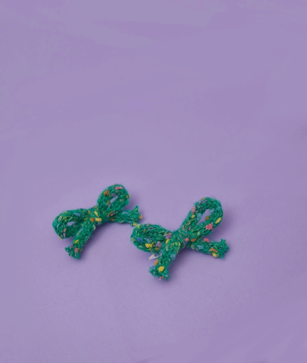 【COMOCOMO】CUBE GREEN HAIR PIN(單個)