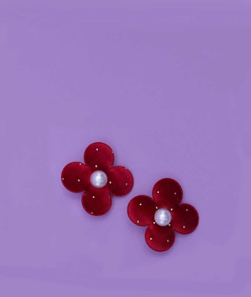 【COMOCOMO】RED VELVET HAIR PIN(單個)