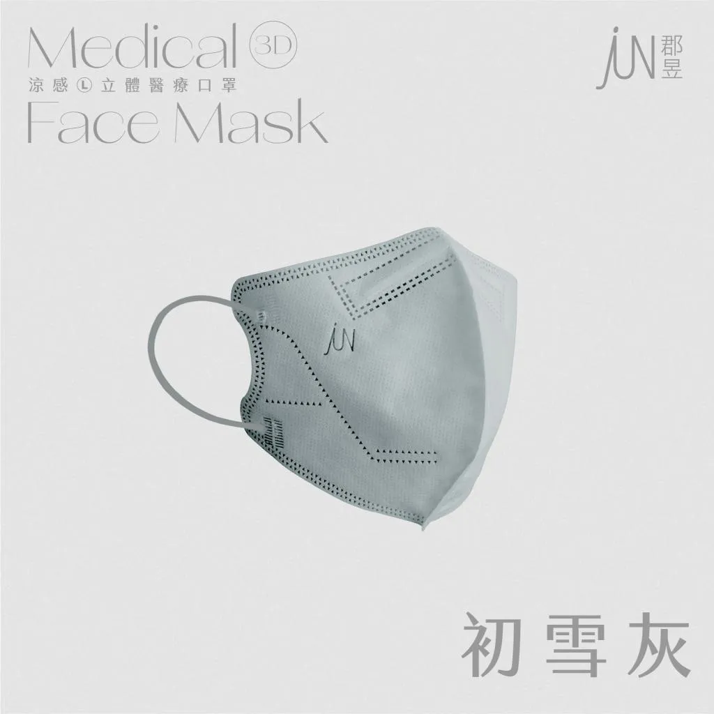 【郡昱成人3D】涼感系列四色 立體醫療口罩 瘦臉 台灣製  20片/盒