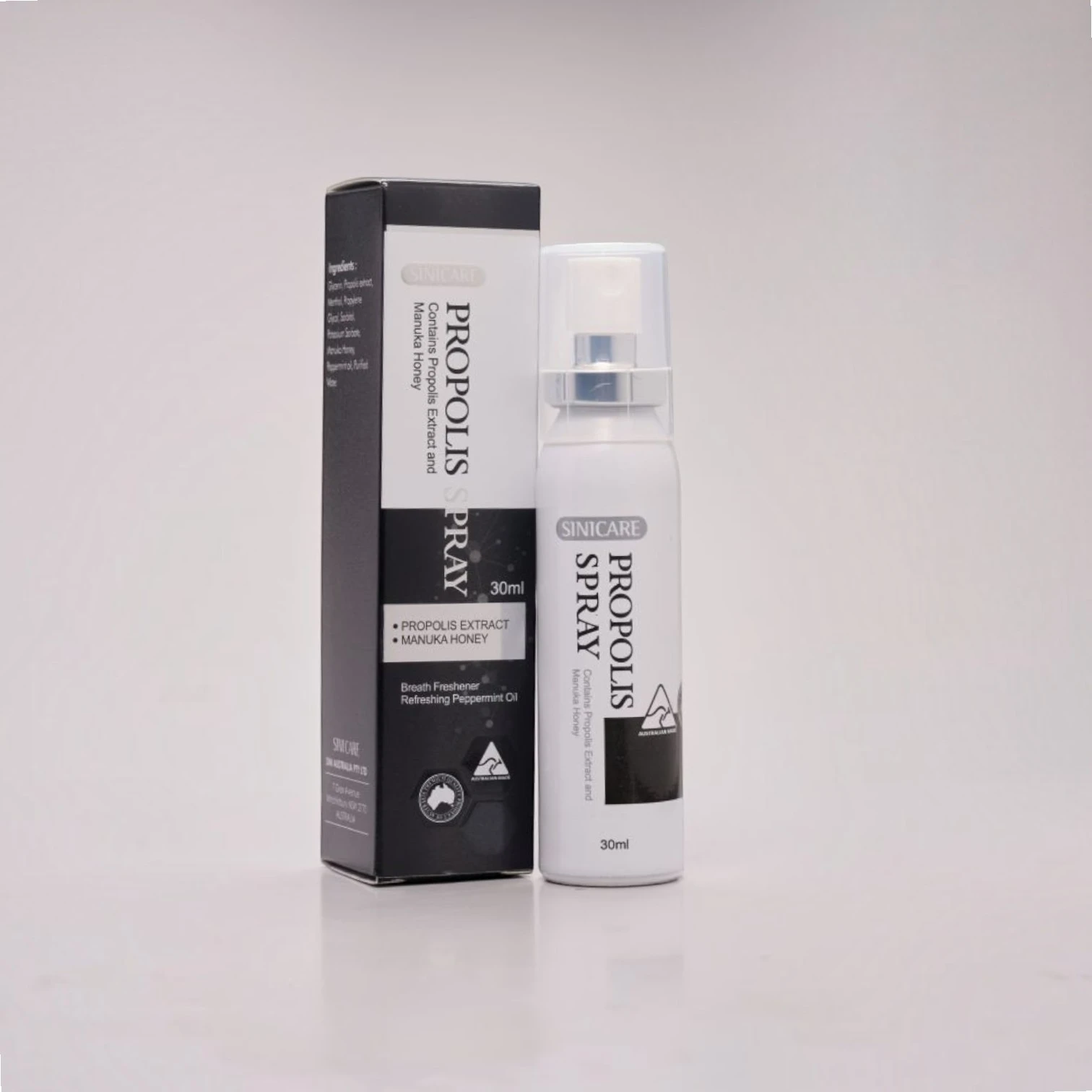 【澳洲 SINICARE 黑色蜂膠噴霧 】噴劑 麥盧卡 蜂膠 30ml