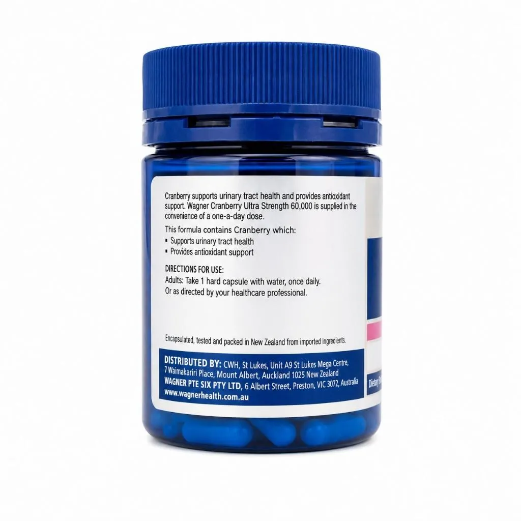 【澳洲Wagner Cranberry 蔓越莓60000mg】超濃縮 90粒 效期2028/08 熱銷