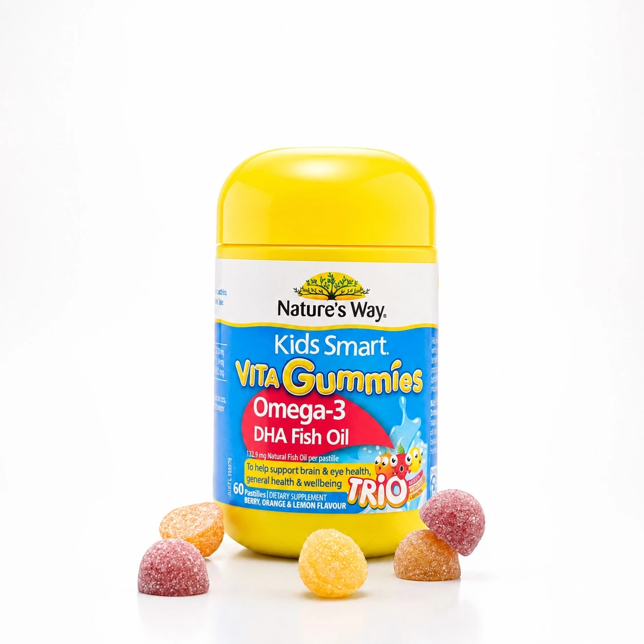 【澳洲 Nature's Way 佳思敏兒童軟糖 】Omega-3 DHA 魚油 60粒