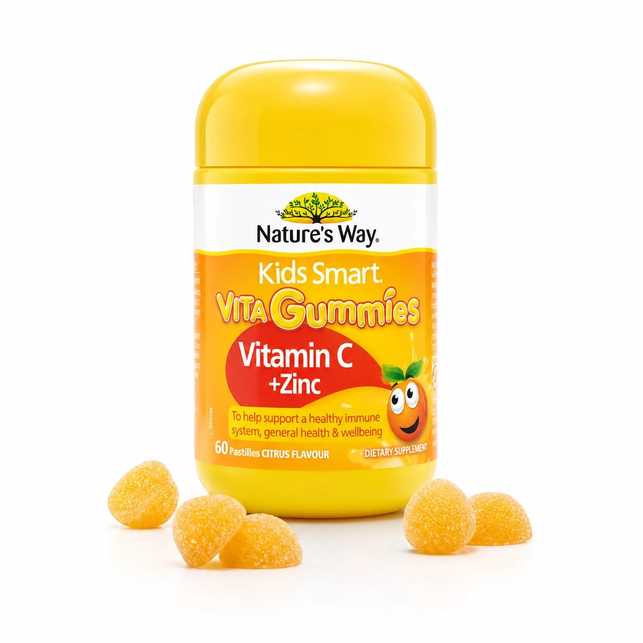 【澳洲 Nature's Way 佳思敏兒童軟糖 】維他命C + 鋅 60粒 60粒