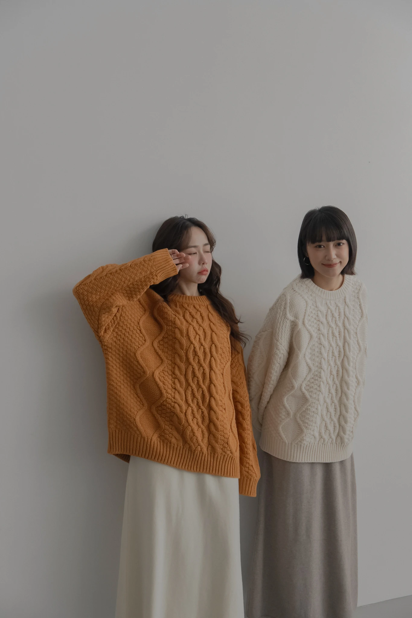 5DC28-気品！sweaters' 講究穿搭慵懶感柔軟麻花磅數毛衣 / 4 colors.