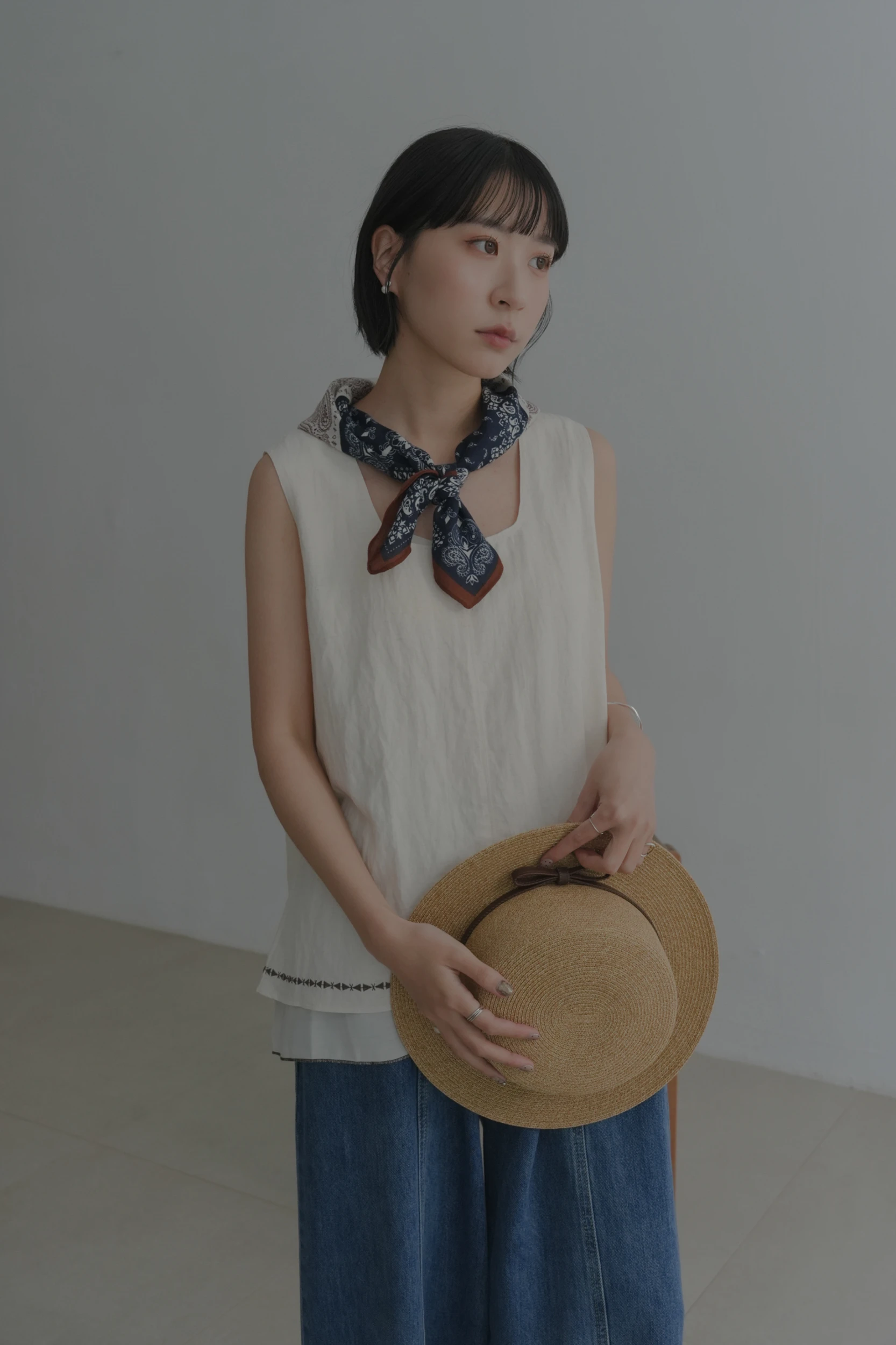 6AP20-気品推薦きひん！active' 日常隨性風百搭寬口後鬆緊丹寧褲 4 sizes.