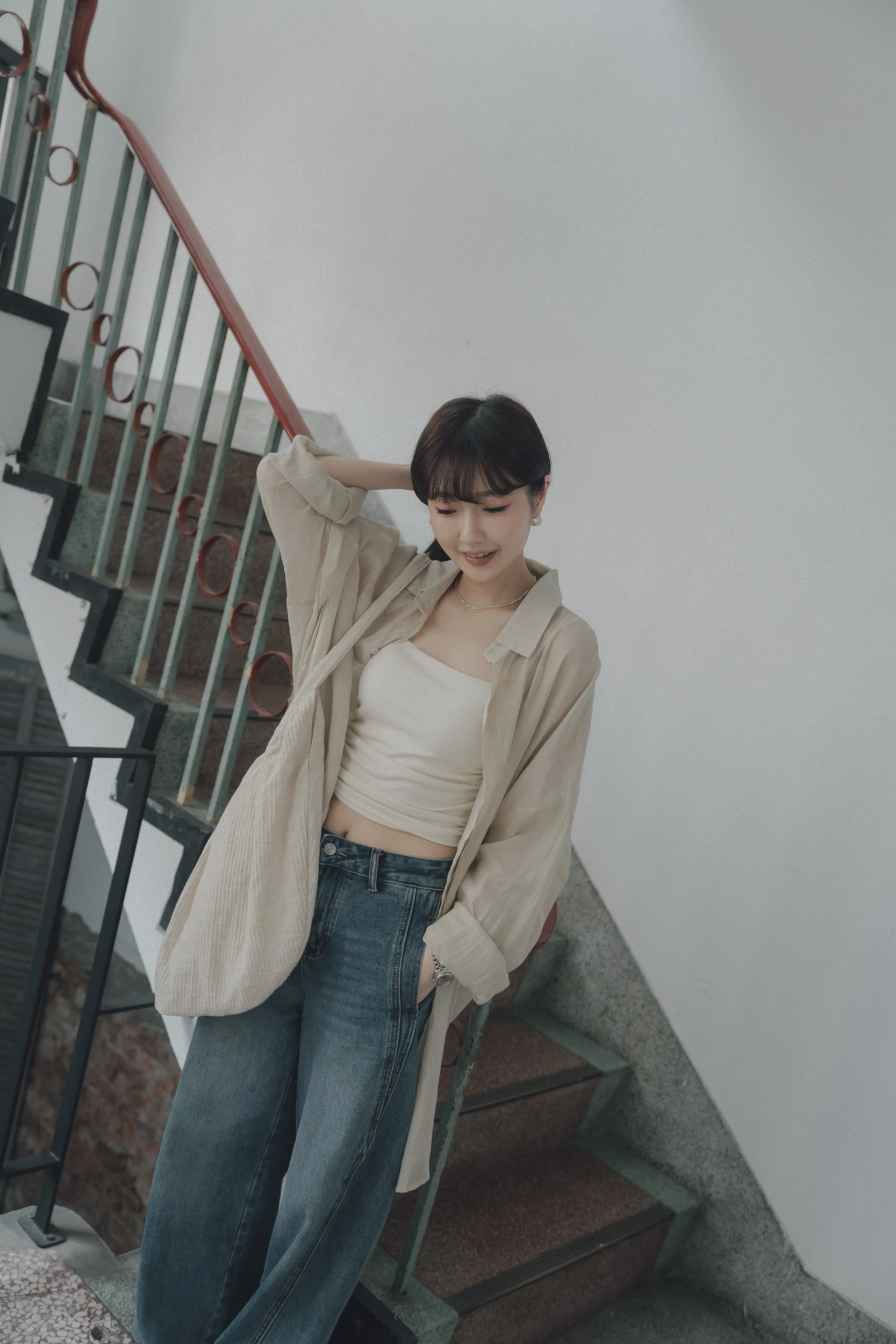 6MA10-上品！burausu' 極簡慵懶靜奢低調長版苧麻薄料襯衫 / 4 colors.