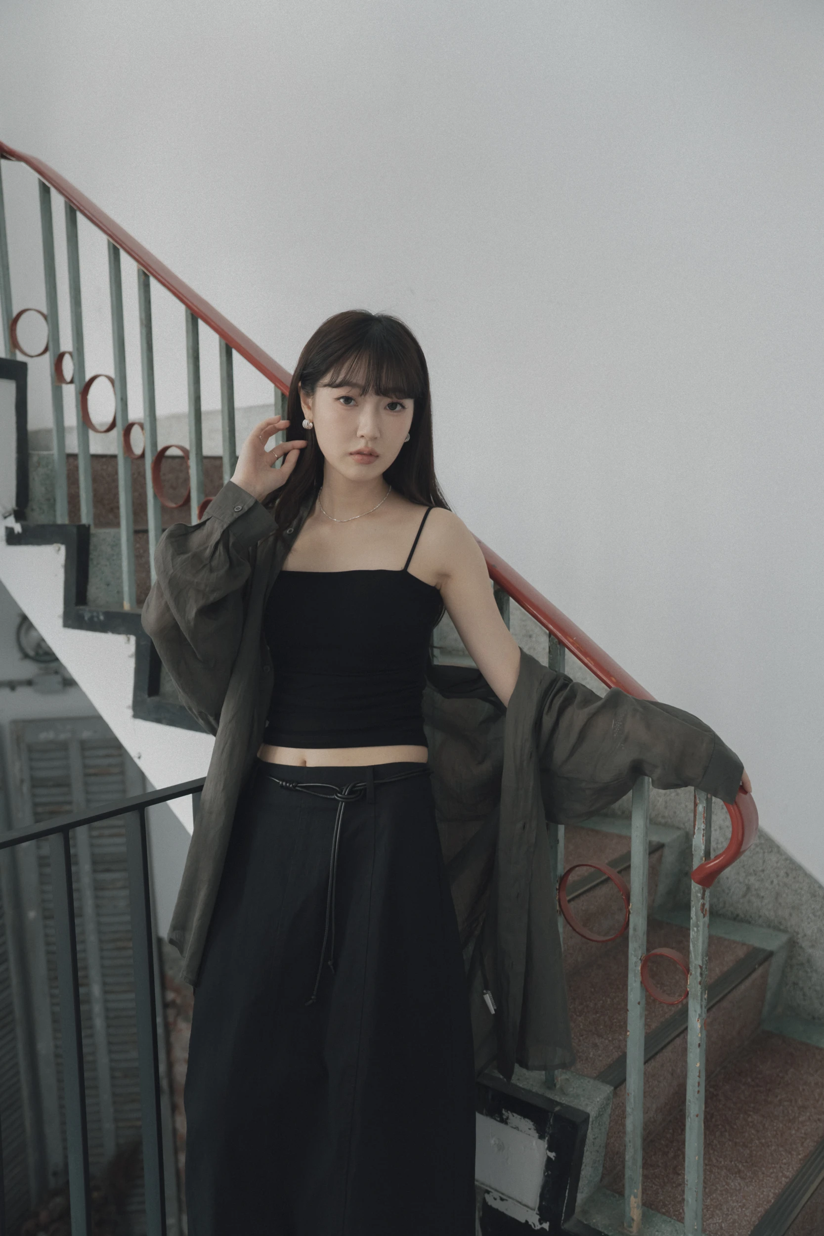 6MA22-上品！nature' 私心推薦｜高品味微花苞開岔裙(附綁繩) / 3 colors.