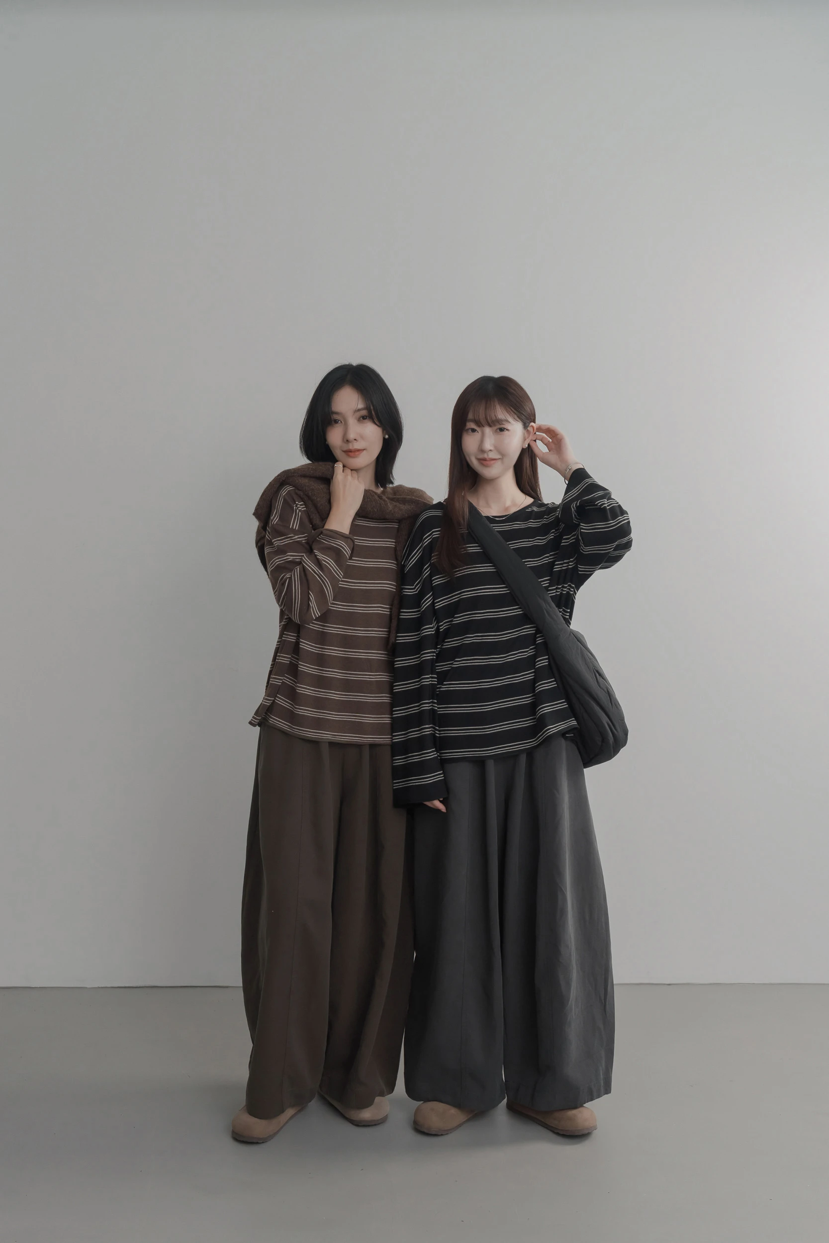 6ST09-つもの服！itsumo no fuku｜簡約細條紋極輕柔羊毛長袖上衣 / 3 colors.