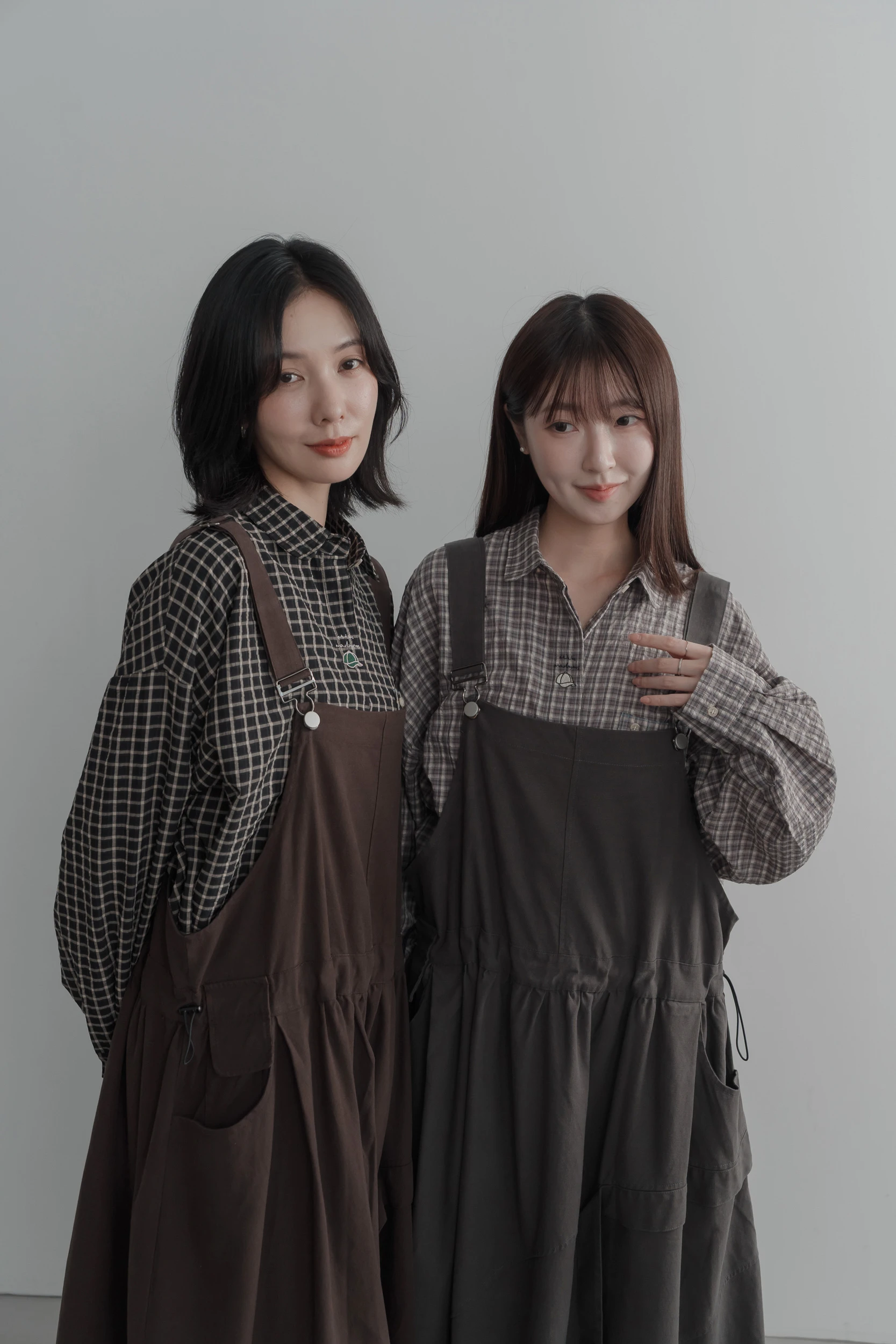 6ST22-暮らしの服！kurashi no fuku｜日系工裝抽繩收腰大口袋吊帶洋裝 / 3 colors.