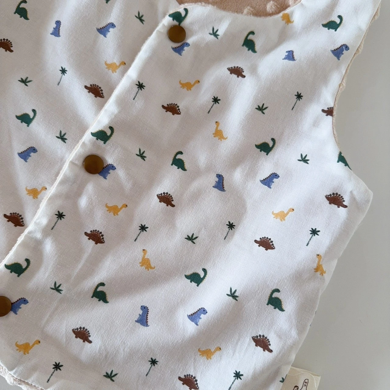 (5天快出)恐龍島Dino Island Soft Vest for Kids嬰幼兒90-130公分 手工雙面保暖背心