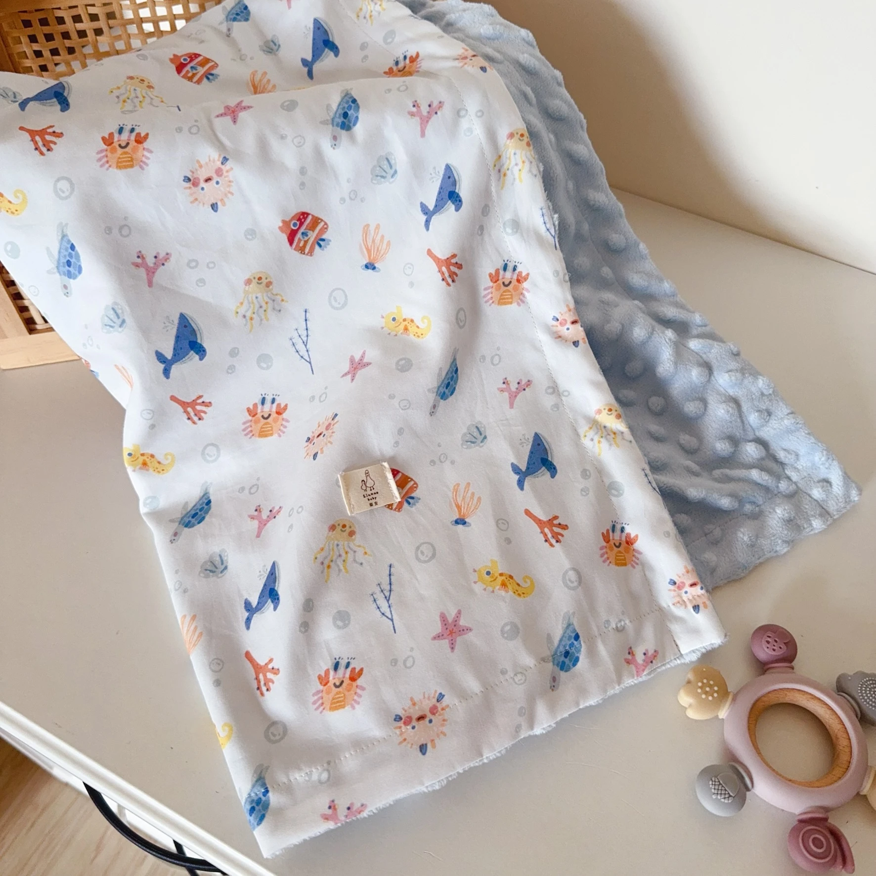 童趣海洋派對Ocean Friends Party 手工嬰幼兒蓋毯