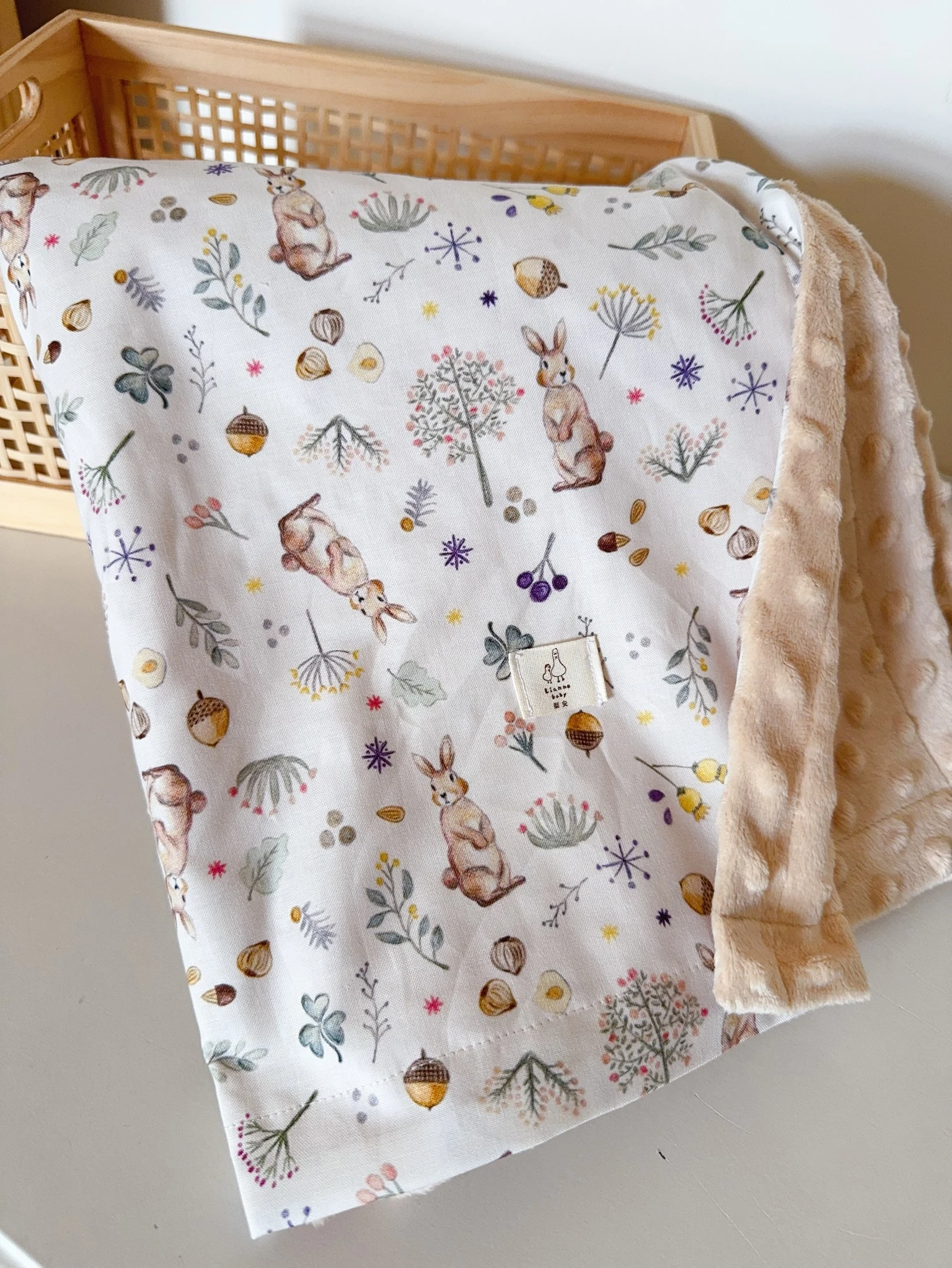 秘境森林小兔 Whispering Forest Bunny 手工嬰幼兒蓋毯