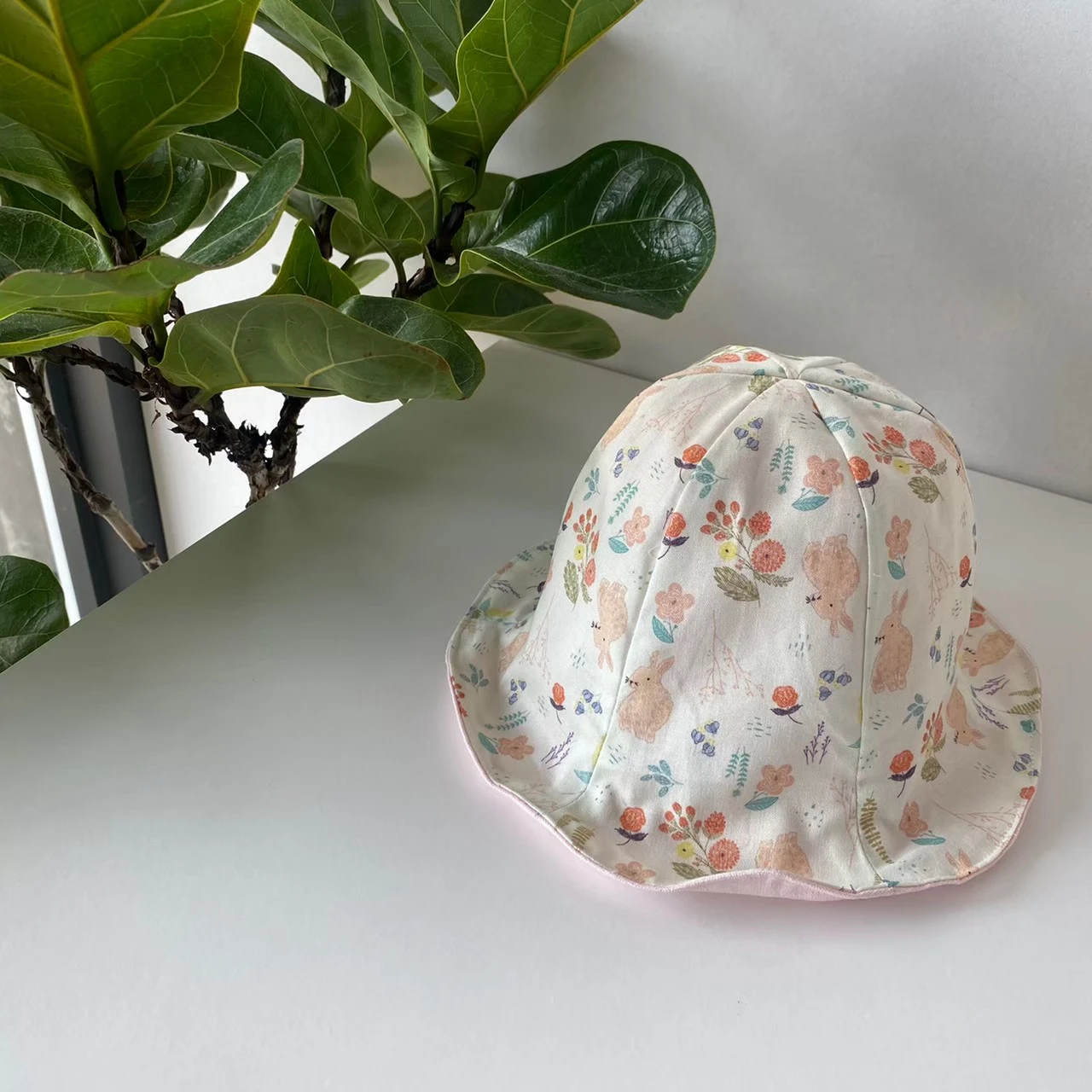 (5天快出)粉兔森林 Blush Bunny Forest 手工親子漁夫帽 遮陽帽 四季帽